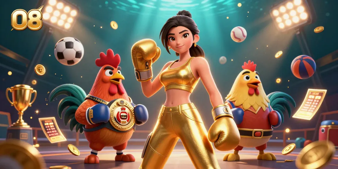 Bet on O8 with dynamic sports elements showcasing gaming action in a vibrant casino environment.